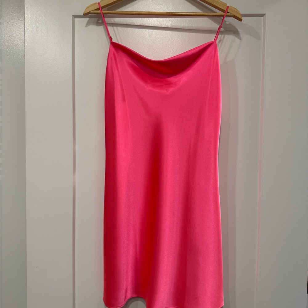 Sleek Pink Slip Dress